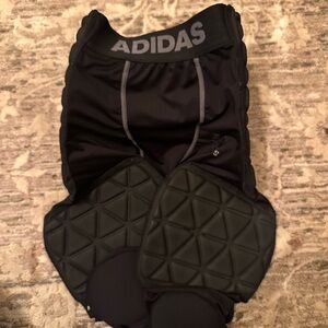 Adidas Padded Tights - Black Protective Sports Shorts. Hip, thigh, and knee pads